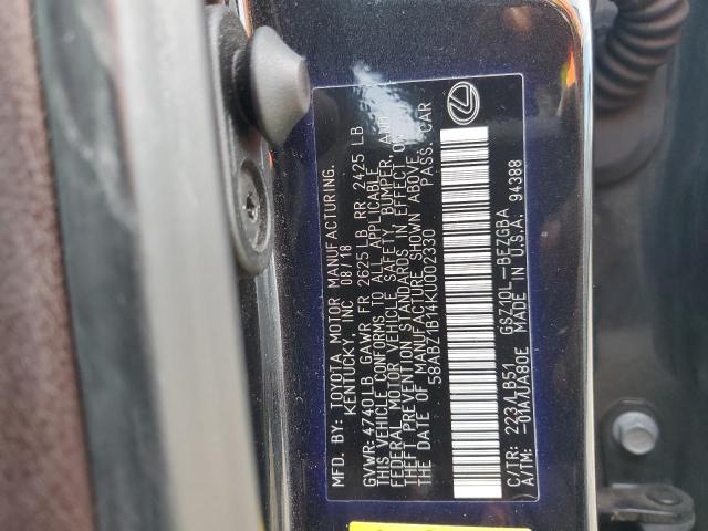 58ABZ1B14KU002330 Lexus ES 350