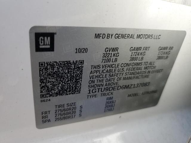 1GTU9DED6MZ137083 GMC Sierra K1500 Slt