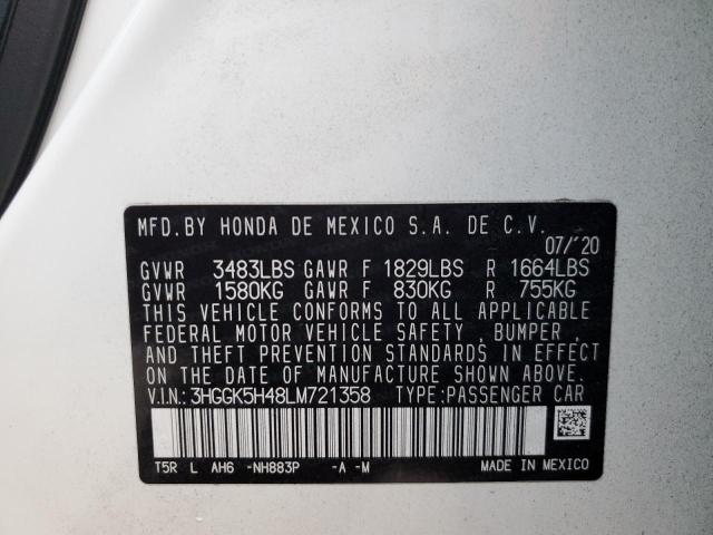 3HGGK5H48LM721358 Honda FIT LX