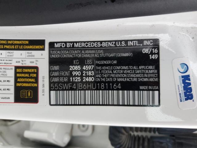 55SWF4JB6HU181164 Mercedes-Benz C 300