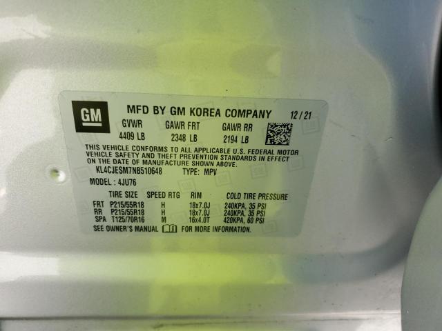 KL4CJESM7NB510648 Buick Encore Preferred