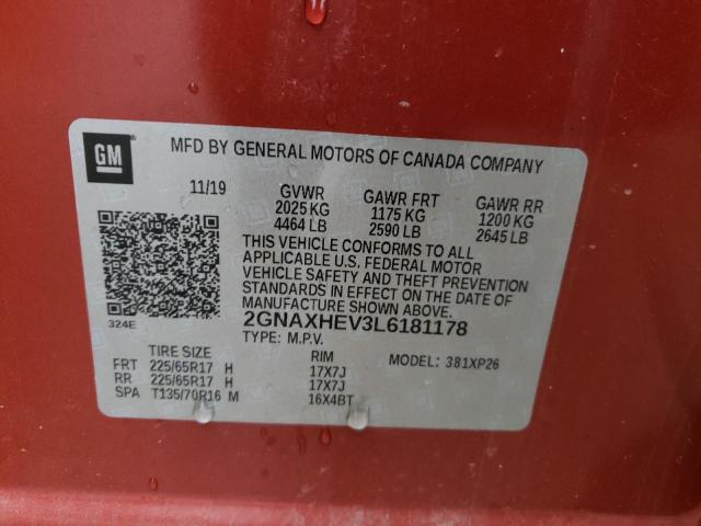 2GNAXHEV3L6181178 Chevrolet EQUINOX LS