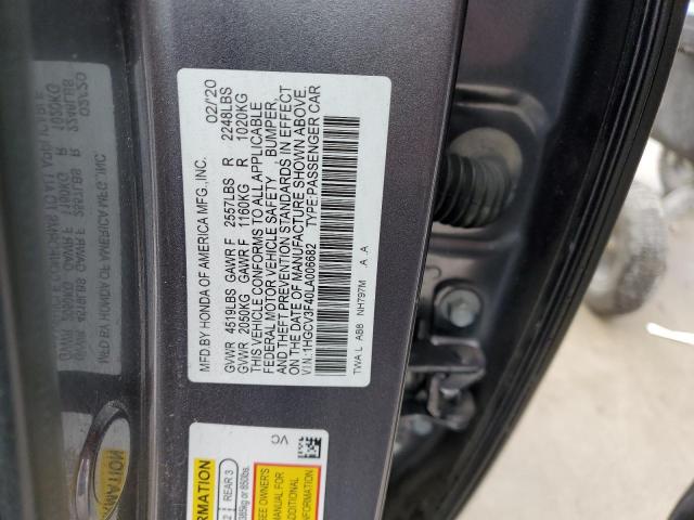 1HGCV3F40LA006682 Honda Accord Hybrid Ex