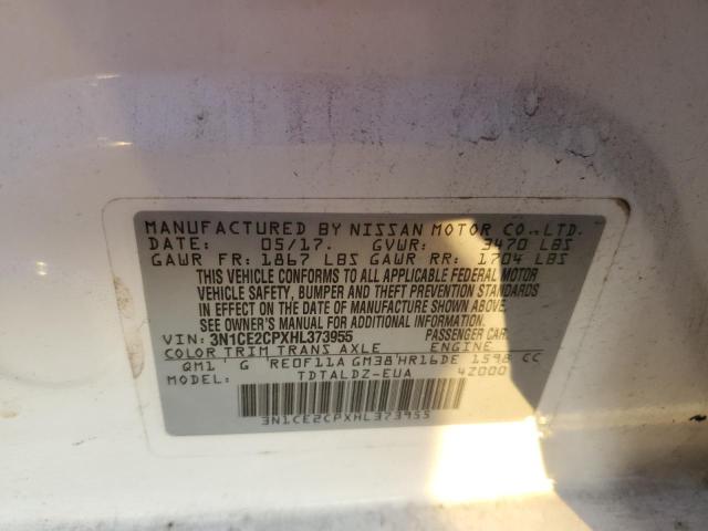 3N1CE2CPXHL373955 Nissan Versa Note S