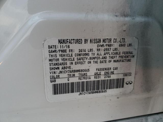 JN1CV7AR8HM680645 Infiniti Q50 BASE