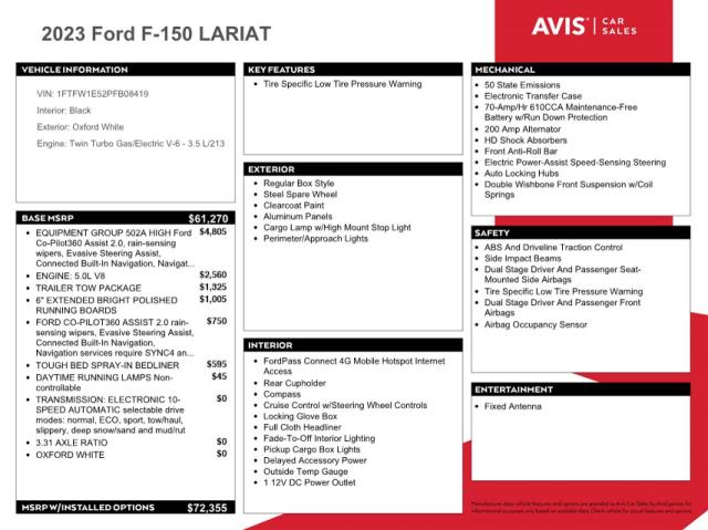 1FTFW1E52PFB08419 Ford F150 Supercrew