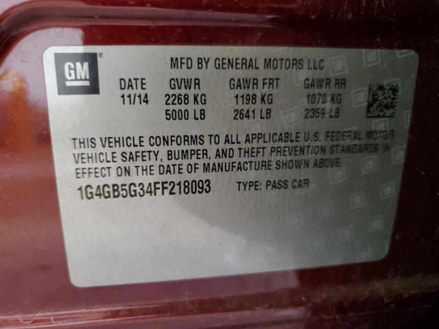 1G4GB5G34FF218093 Buick Lacrosse