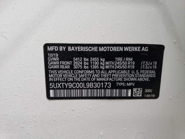 5UXTY9C00L9B30173 BMW X3 Xdrivem40i