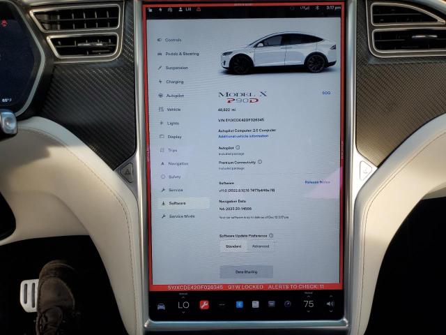 5YJXCDE42GF026345 Tesla MODEL X
