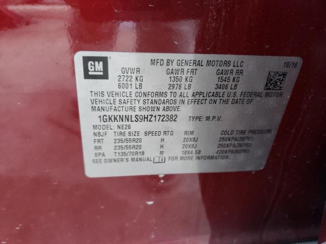 1GKKNNLS9HZ172382 GMC Acadia Slt-2