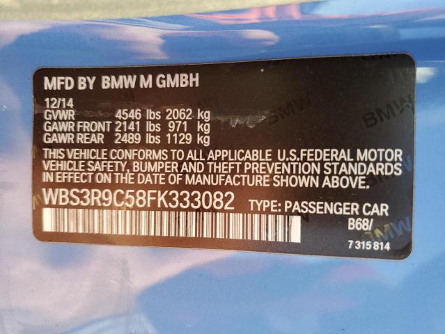 WBS3R9C58FK333082 BMW M4
