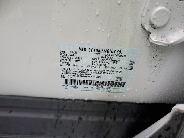 1FM5K8GC0PGA74336 Ford Explorer St