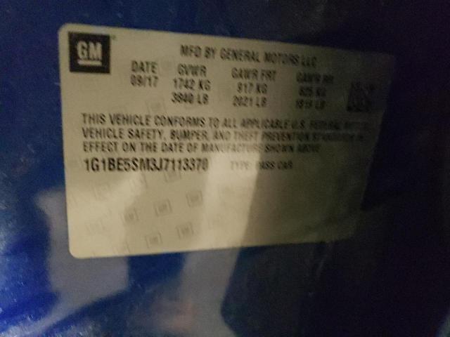 1G1BE5SM3J7113370 Chevrolet CRUZE LT