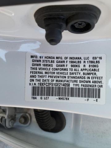 19XFC2F51GE214058 Honda Civic Lx
