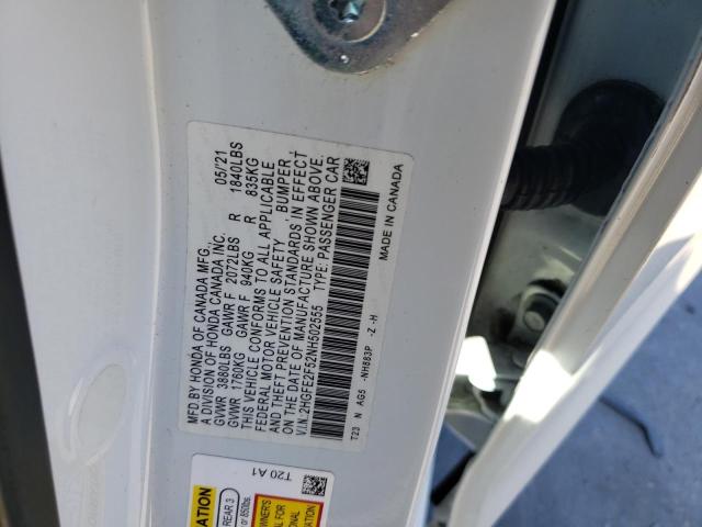 2HGFE2F52NH502555 Honda Civic Sport