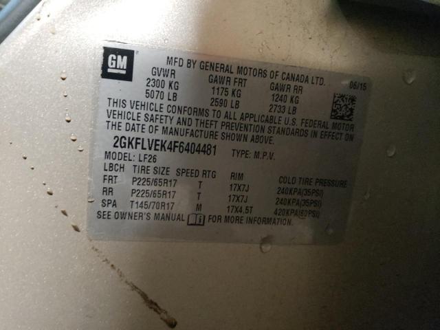 2GKFLVEK4F6404481 GMC Terrain Sle
