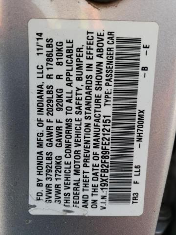19XFB2F89FE212151 Honda CIVIC EX