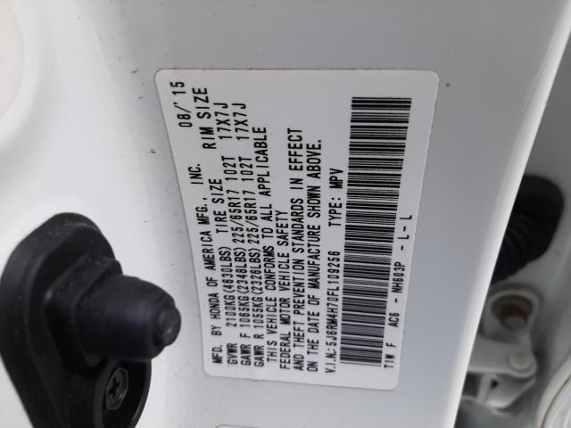 5J6RM4H70FL109256 Honda CR-V EXL