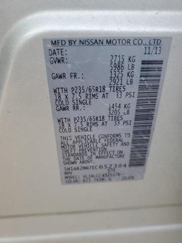 5N1AR2MN7EC652384 Nissan Pathfinder S