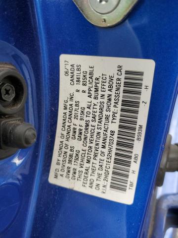 2HGFC1E52HH703748 Honda CIVIC SI