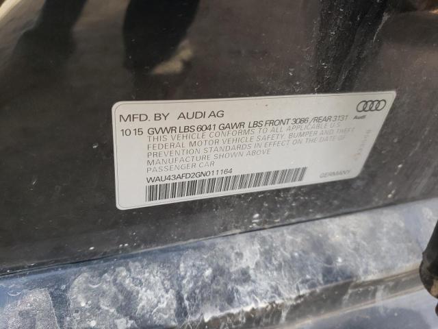 WAU43AFD2GN011164 Audi A8 L Quattro