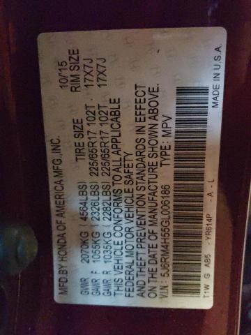 5J6RM4H55GL006186 Honda CR-V EX