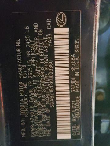 58ABZ1B13KU029860 Lexus ES 350