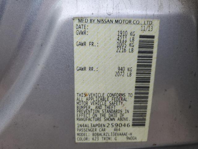 1N4AL3AP0EN259046 Nissan ALTIMA 2.5