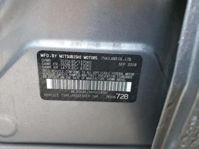 ML32A3HJ3KH001400 Mitsubishi MIRAGE ES