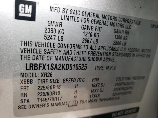 LRBFX1SA2KD010525 Buick Envision Preferred