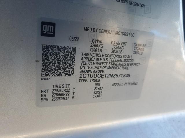 1GTUUGET2NZ571848 GMC Sierra K1500 Denali