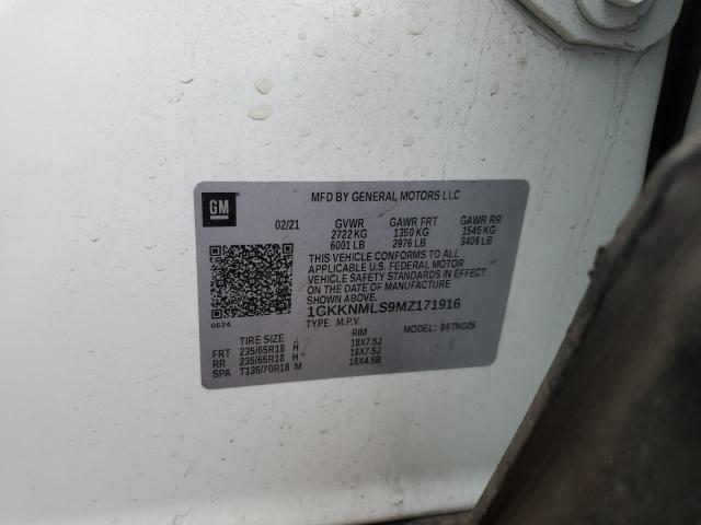 1GKKNMLS9MZ171916 GMC ACADIA SLT