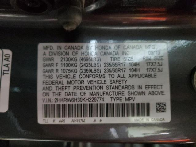 2HKRW6H39KH229774 Honda CR-V LX
