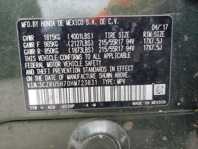 3CZRU5H70HM723831 Honda Hr-v Exl