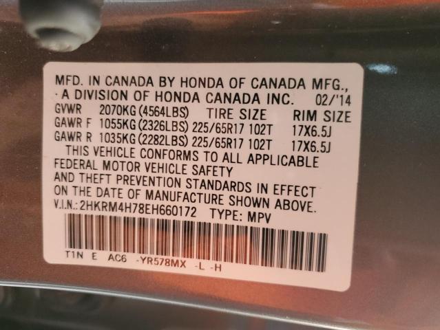 2HKRM4H78EH660172 Honda CR-V EXL