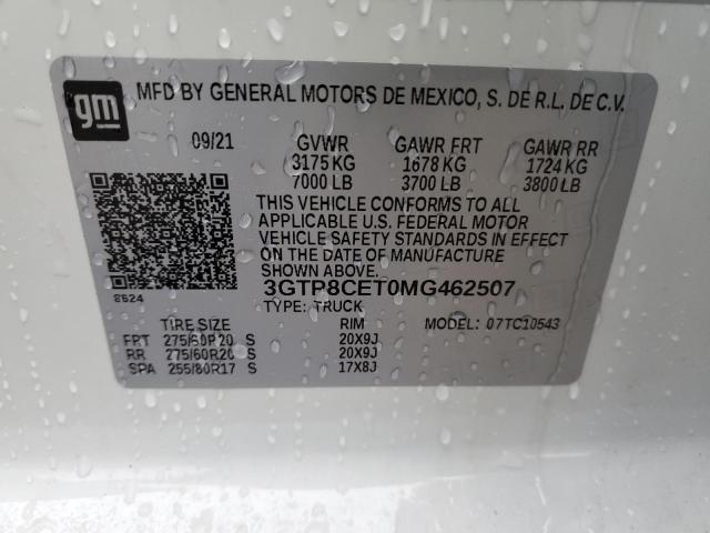 3GTP8CET0MG462507 GMC Sierra C1500 Elevation