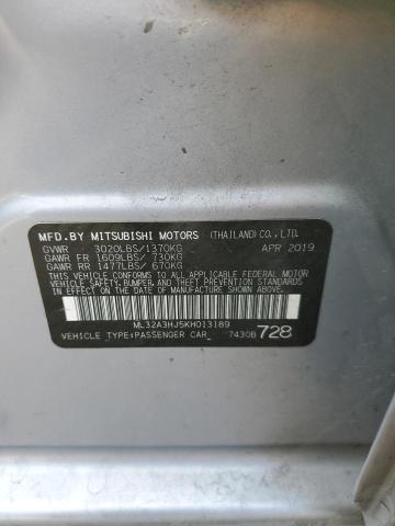 ML32A3HJ5KH013189 Mitsubishi MIRAGE ES
