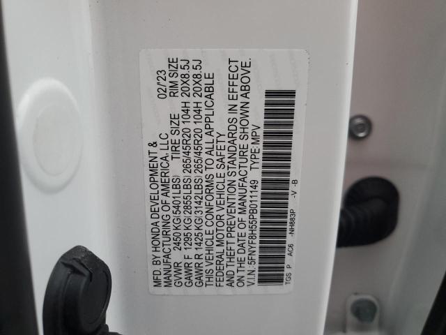 5FNYF8H55PB011149 Honda Passport Exl