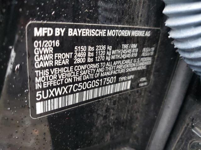 5UXWX7C50G0S17501 BMW X3 Xdrive35i