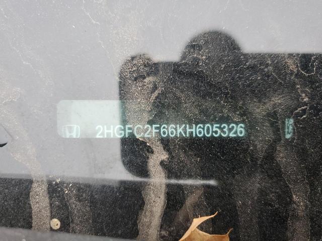 2HGFC2F66KH605326 Honda Civic Lx