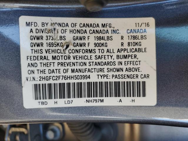 2HGFC2F76HH503994 Honda CIVIC EX