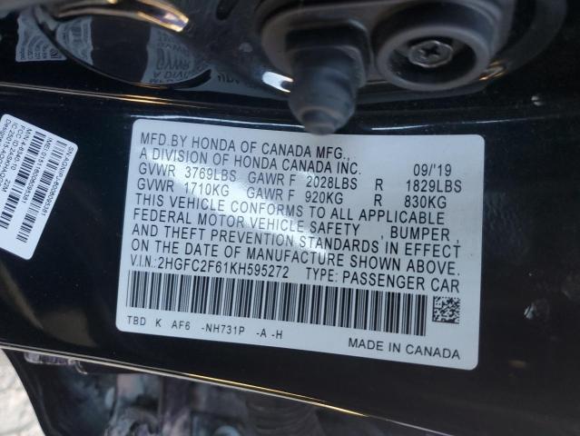 2HGFC2F61KH595272 Honda Civic Lx