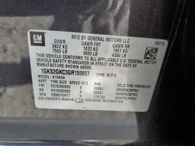 1GKS2GKC3GR159897 GMC Yukon Xl K1500 Slt