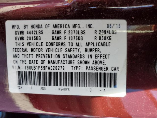 19UUB1F59FA026279 Acura TLX TECH