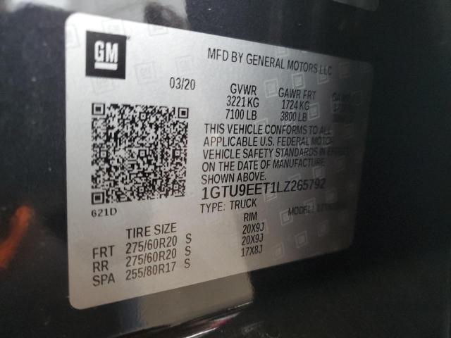 1GTU9EET1LZ265792 GMC Sierra K1500 At4