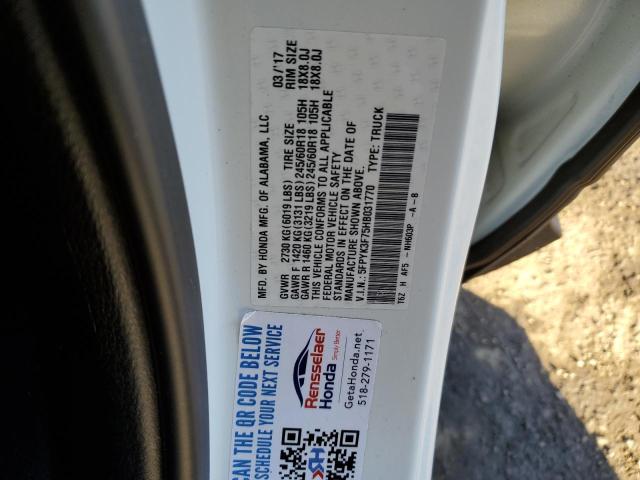 5FPYK3F75HB031770 Honda Ridgeline Rtl