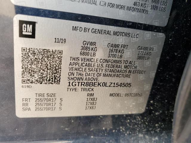 1GTR8BEK0LZ154505 GMC Sierra C1500 Sle