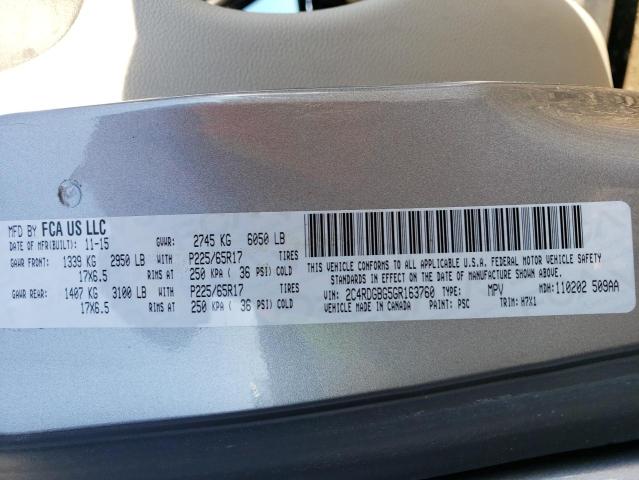 2C4RDGBG5GR163760 Dodge Grand Caravan Se