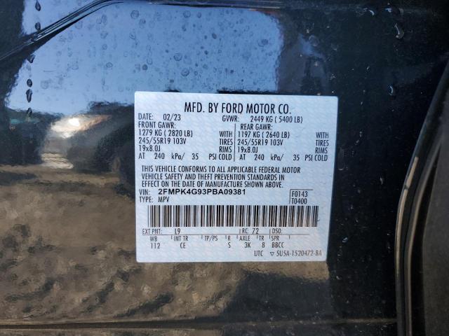 2FMPK4G93PBA09381 Ford EDGE SE
