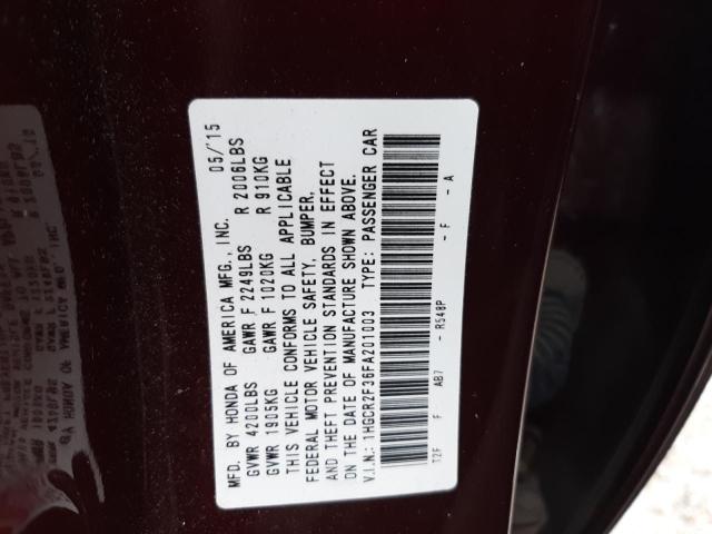 1HGCR2F36FA201003 Honda ACCORD LX
